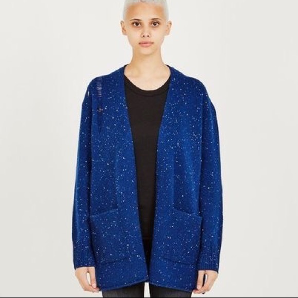 Raquel Allegra Sweaters - Raquel Allegra blue 100% cashmere cardigan